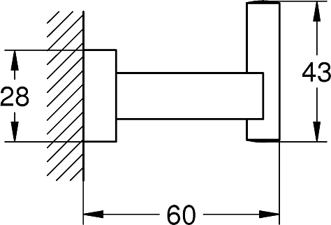 Grohe Essentials Cube Крючок для полотенца, цвет: суперсталь 40511DC1