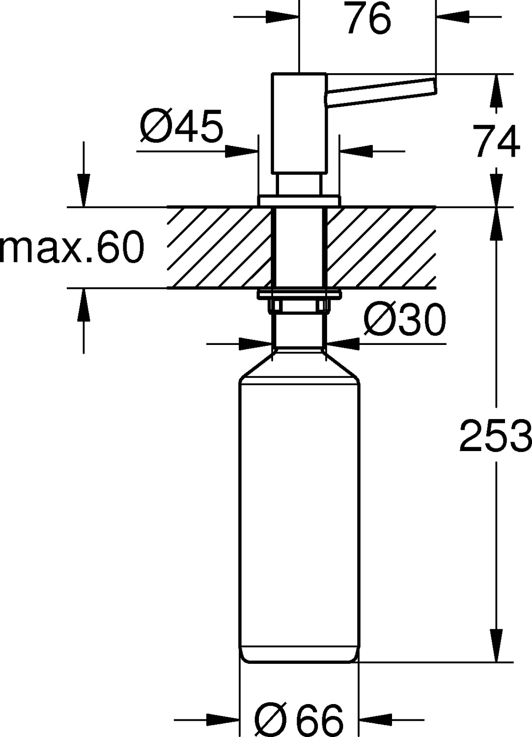 Grohe Cosmopolitan Дозатор для жидкого мыла, встраиваемый, цвет: золото 40535GL0
