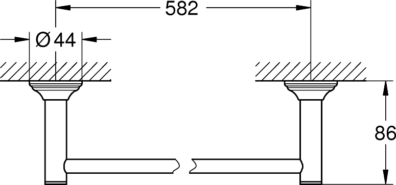 Grohe Essentials Authentic Полотенцедержатель 62,6 см, цвет: матовый никель 40653EN1