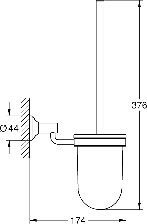 Grohe Essentials Authentic Ершик подвесной, цвет: сталь 40658EN1
