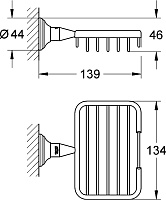 Grohe Essentials Authentic Мыльница-решетка, подвесная, цвет: матовый никель 40659EN1