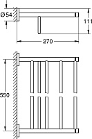 Grohe Essentials Полка для полотенец 55 см, цвет: сталь 40800DC1