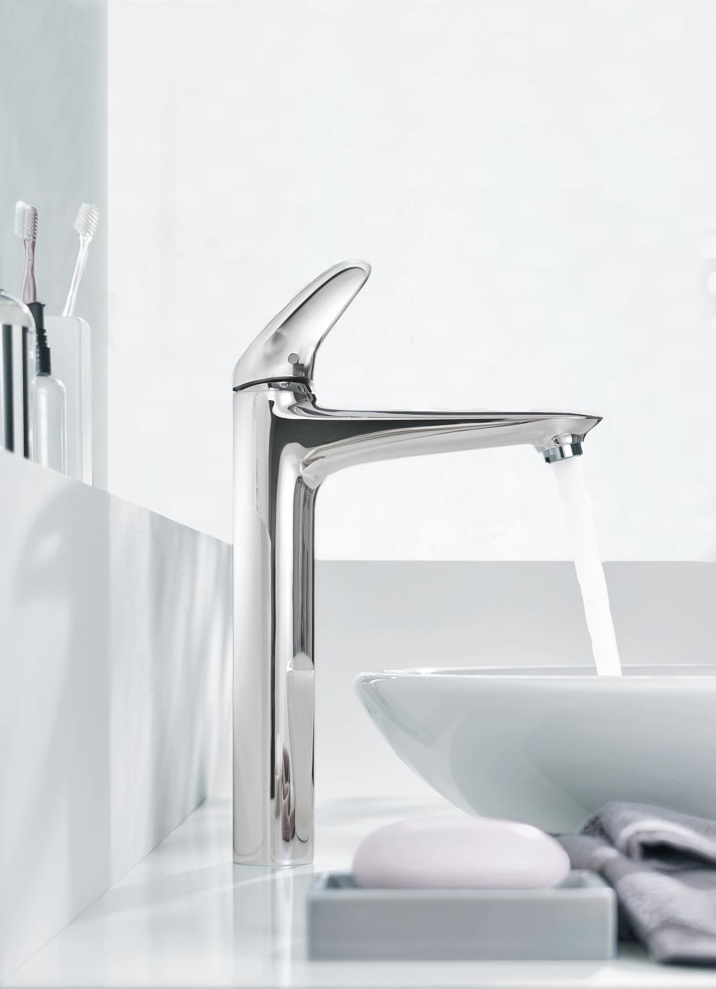 Grohe Wave Смеситель для раковины высокий, с д/к, высота излива 24,4 см, цвет: хром 23585001