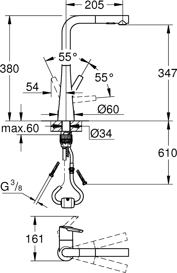 Grohe Zedra Смеситель для кухни, цвет: суперсталь 32553DC2