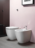 GSI Pura Биде напольное с 1 отверстием под смеситель и переливом, без крепежа, цвет: белый глянцевый 8862111