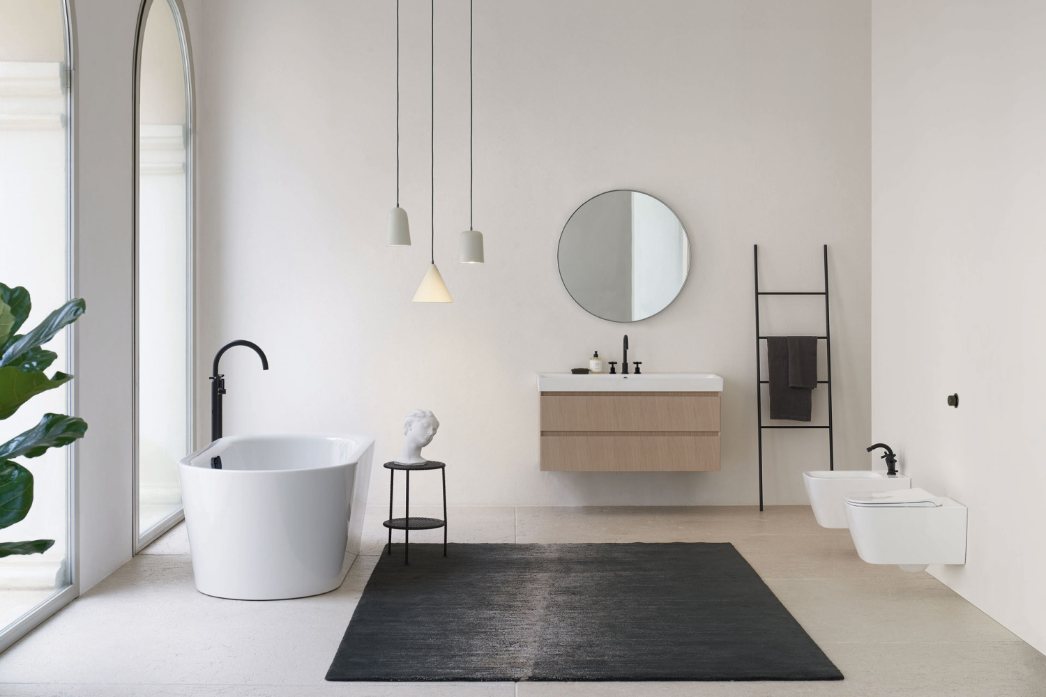 GSI Nubes Биде подвесное, 1 отверстие под смеситель, перелив, без крепежа, цвет: белый глянцевый 9665111