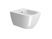 GSI Pura Биде подвесное с 1 отверстием под смеситель и переливом, без крепежа, цвет: белый глянцевый 8864111