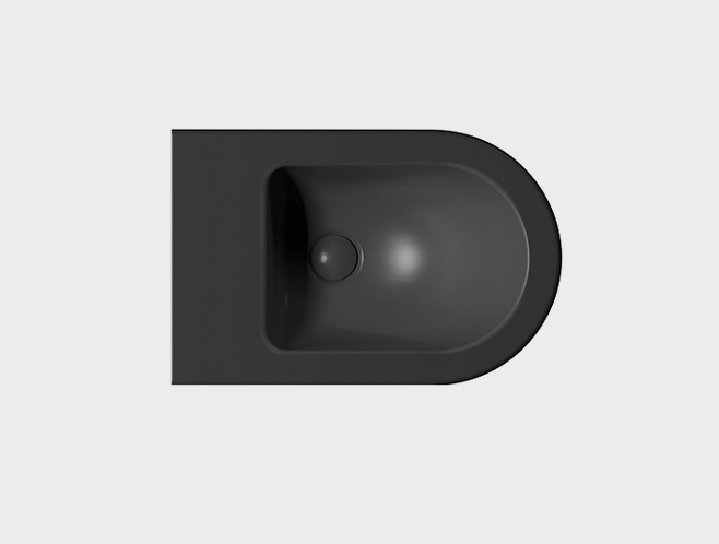 GSI Pura Биде подвесное с 1 отверстием под смеситель и переливом, без крепежа, цвет: ardesia opaco 8865126