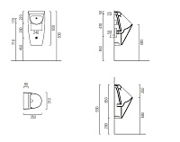 GSI Community Писсуар подвесной безободковый, цвет: белый глянцевый 909711