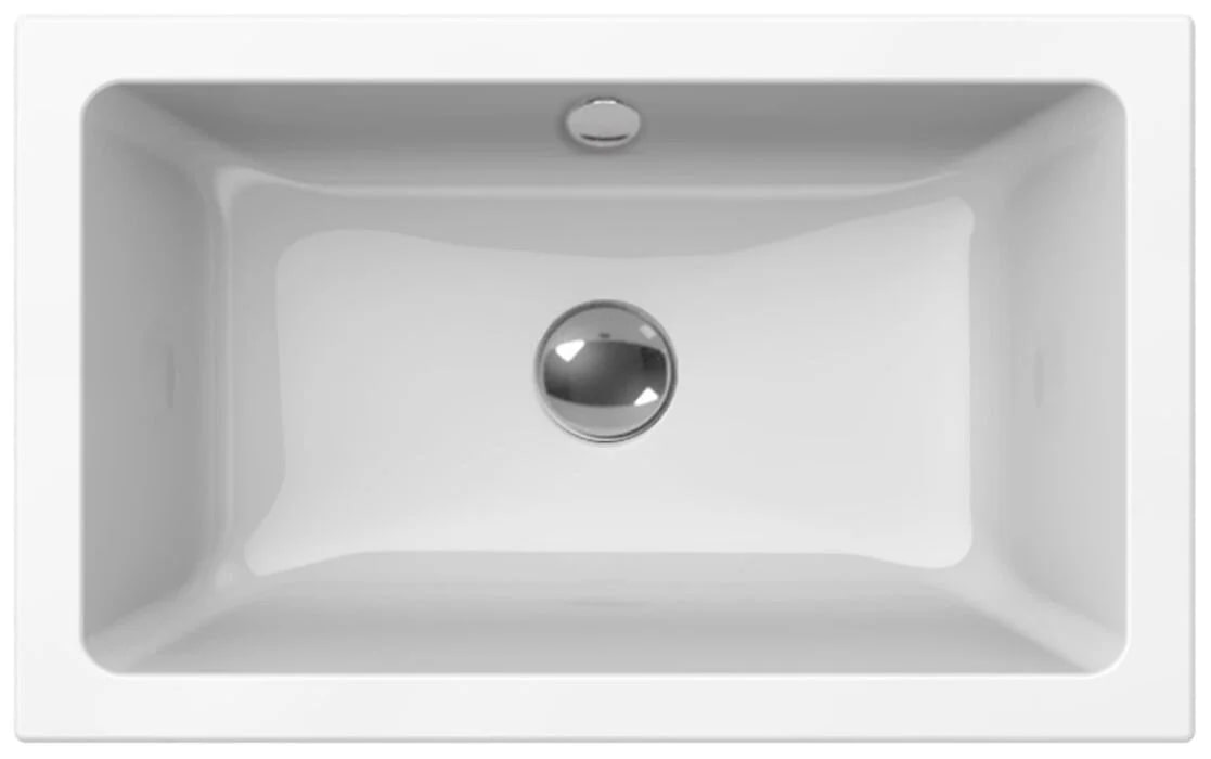 GSI Kube X Раковина встраиваемая сверху 60x37 см, с переливом, без д/к, цвет: белый глянцевый 895311