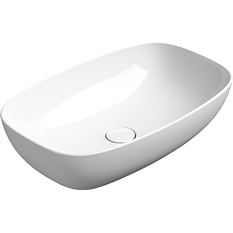 GSI Nubes Раковина чаша 60x38x16h см, без перелива, без д/к, цвет: белый глянцевый 978311