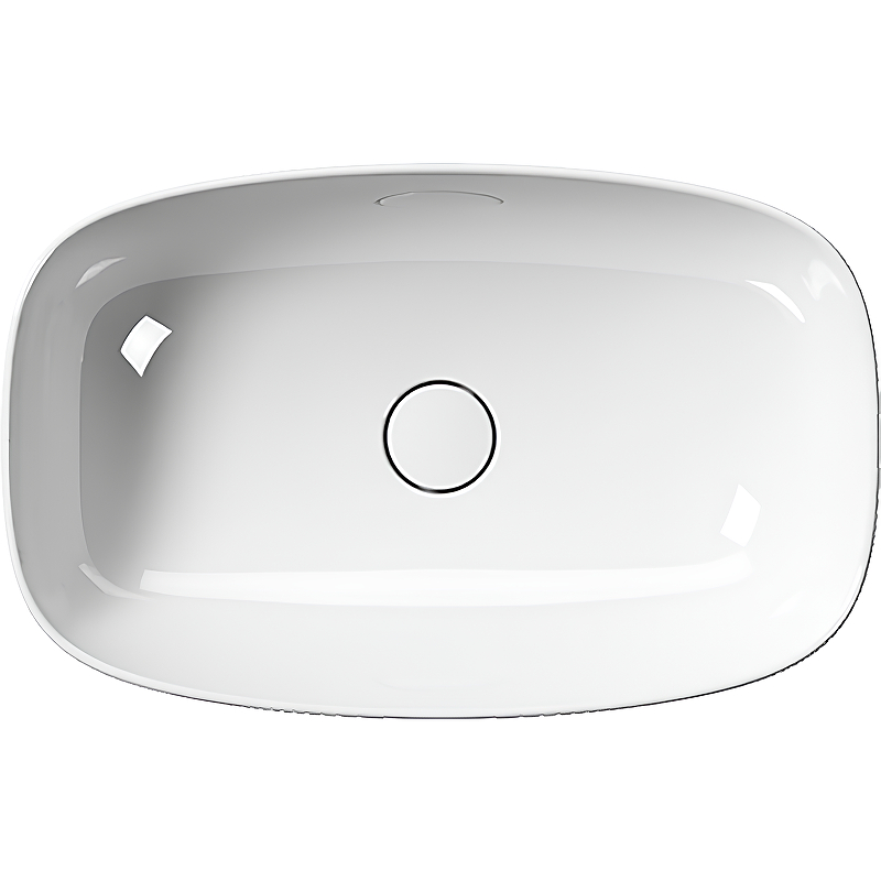 GSI Nubes Раковина чаша 60x38x16h см, без перелива, без д/к, цвет: белый глянцевый 978311