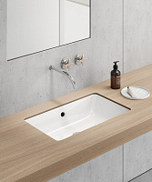 GSI Kube X Раковина встраиваемая снизу 60x37 см, с переливом, без д/к, цвет: белый глянцевый 8953911