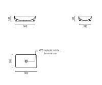 GSI Nubes Раковина чаша 60x38x14h см, без перелива, без д/к, цвет: белый глянцевый 903611