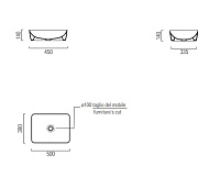 GSI Nubes Раковина чаша 50x38x14h см, без перелива, без д/к, цвет: белый глянцевый 903711