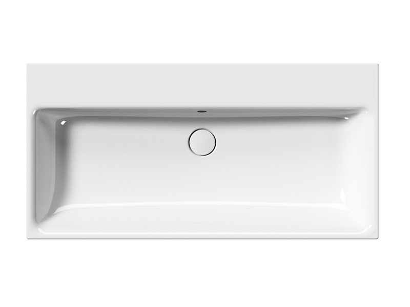 GSI Nubes Раковина подвесная/накладная 100x50 см, 1 отверстие, с переливом, цвет: белый глянцевый 9623111