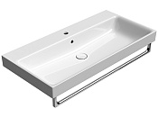 GSI Nubes Раковина подвесная/накладная 100x50 см, 1 отверстие, с переливом, цвет: белый глянцевый 9623111