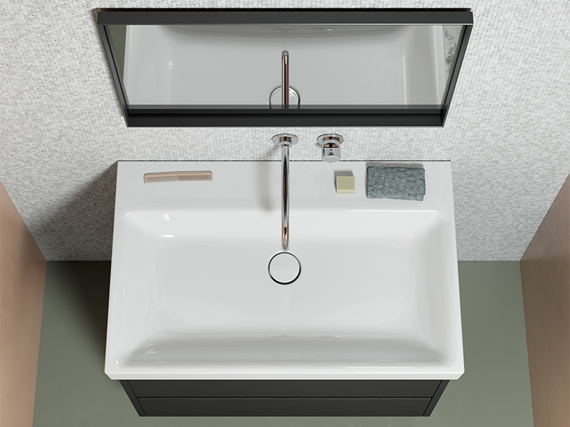 GSI Nubes Раковина подвесная/накладная 60x50 см, 1 отверстие, с переливом, цвет: белый глянцевый 9631111