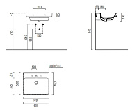 GSI Nubes Раковина подвесная/накладная 60x50 см, 1 отверстие, с переливом, цвет: белый глянцевый 9631111