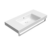 GSI Nubes Раковина подвесная/накладная 100x50 см, 1 отверстие, с переливом, цвет: белый глянцевый 9651111