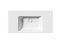 GSI Nubes Раковина подвесная/накладная 100x50 см, 1 отверстие, с переливом, цвет: белый глянцевый 9651111