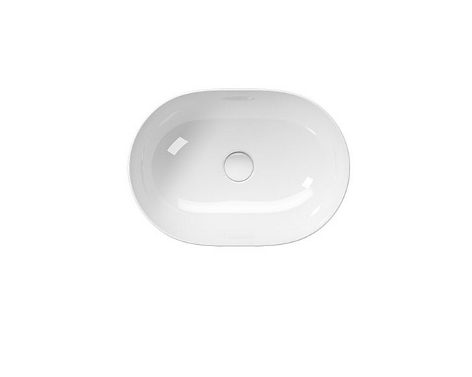 GSI Pura Раковина чаша 50x35x16h см, без перелива, без д/к, цвет: белый глянцевый 886011