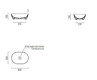 GSI Pura Раковина чаша 50x35x16h см, без перелива, без д/к, цвет: белый глянцевый 886011