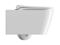 GSI Nubes Унитаз подвесной 55x35 см безободковый, смыв swirlflush, цвет: белый глянцевый 961511