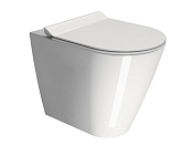 GSI Kube X Унитаз приставной 55x36 см безободковый, смыв swirlflush, цвет: белый глянцевый 941011