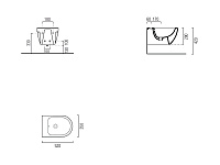 GSI City Биде подвесное с 1 отверстием под смеситель и переливом, без крепежа, цвет: белый глянцевый 9164111