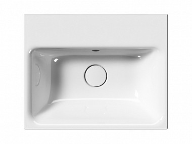 GSI Nubes Раковина подвесная/накладная 50x40 см, 1 отверстие, с переливом, цвет: белый глянцевый 9682111