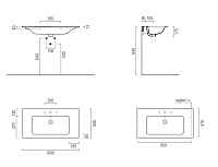 GSI Pura Раковина подвесная/накладная 100x50 см, 1 отверстие, с переливом, цвет: белый глянцевый 8844111