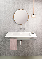 GSI Pura Раковина подвесная/накладная 100x50 см, 1 отверстие, с переливом, цвет: белый глянцевый 8844111