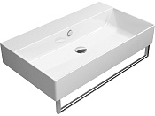 GSI Kube X Раковина подвесная/накладная 80x47 см, 1 отверстие, с переливом, цвет: белый глянцевый 9422111