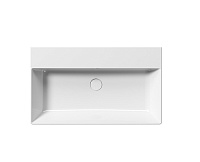 GSI Kube X Раковина подвесная/накладная 80x47 см, 1 отверстие, с переливом, цвет: белый глянцевый 9422111