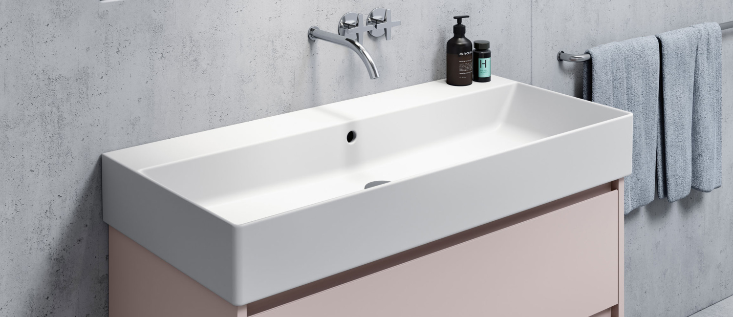 GSI Kube X Раковина подвесная/накладная 100x47 см, 1 отверстие, с переливом, цвет: белый глянцевый 9423111