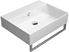 GSI Kube X Раковина подвесная/накладная 60x47 см, 1 отверстие, с переливом, цвет: белый глянцевый 9431111