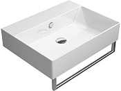 GSI Kube X Раковина подвесная/накладная 60x47 см, 1 отверстие, с переливом, цвет: белый глянцевый 9431111