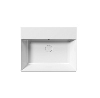 GSI Kube X Раковина подвесная/накладная 60x47 см, 1 отверстие, с переливом, цвет: белый глянцевый 9431111