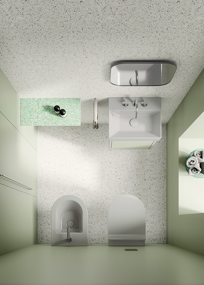 GSI Kube X Раковина подвесная/накладная 45x35 см, 1 отверстие, с переливом, цвет: белый глянцевый 9485111