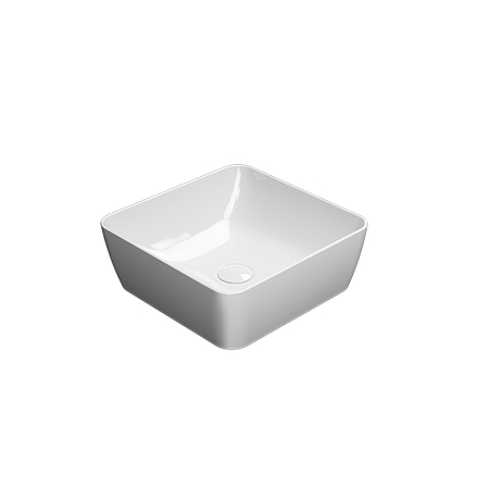GSI Nubes Раковина чаша 38x38x14h см, без перелива, без д/к, цвет: белый глянцевый 903811
