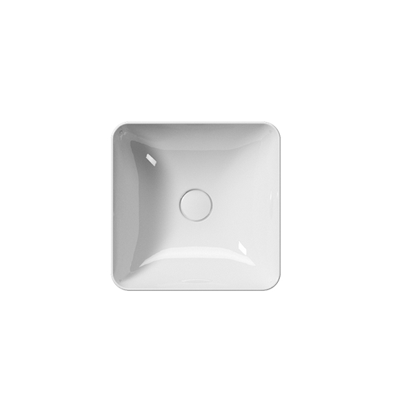 GSI Nubes Раковина чаша 38x38x14h см, без перелива, без д/к, цвет: белый глянцевый 903811