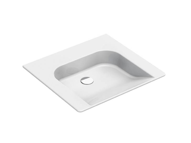 GSI Community Раковина подвесная 60x55 см, 1 отверстие, без перелива, без д/к, цвет: белый глянцевый 7634011