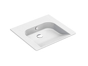 GSI Community Раковина подвесная 60x55 см, 1 отверстие, с переливом, без д/к, цвет: белый глянцевый 7635011