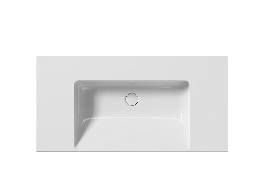 GSI Norm Раковина подвесная/встраиваемая 100x50 см, 1 отверстие, с переливом, цвет: белый глянцевый 8633111