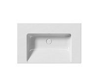 GSI Norm Раковина подвесная/встраиваемая 80x50 см, 1 отверстие, с переливом, цвет: белый глянцевый 8634111