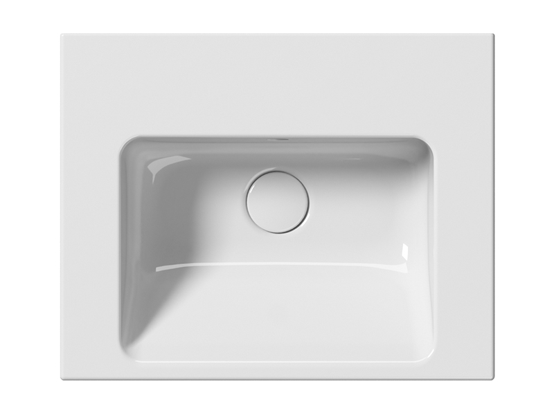 GSI Norm Раковина подвесная/встраиваемая 50x40 см, 1 отверстие, с переливом, цвет: белый глянцевый 8638111