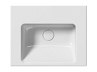 GSI Norm Раковина подвесная/встраиваемая 50x40 см, 1 отверстие, с переливом, цвет: белый глянцевый 8638111