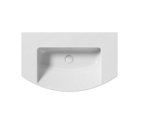 GSI Norm Раковина подвесная/встраиваемая 80x50 см, 1 отверстие, с переливом, цвет: белый глянцевый 8644111