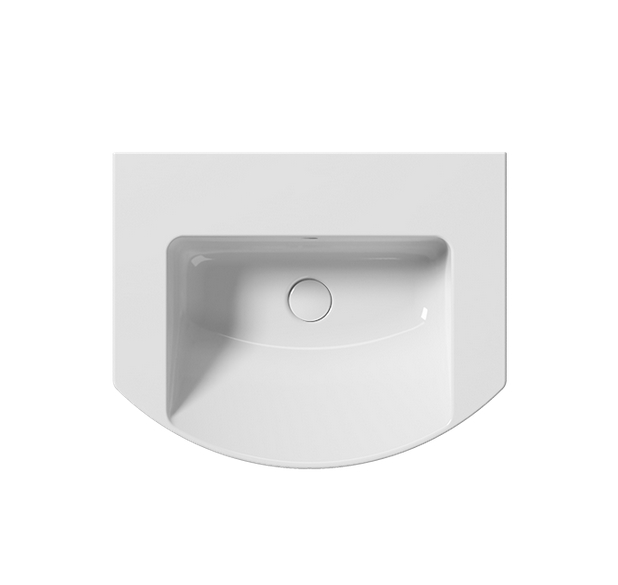 GSI Norm Раковина подвесная/встраиваемая 60x49 см, 1 отверстие, с переливом, цвет: белый глянцевый 8645111